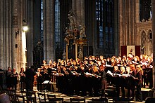 EUMS performing in Amiens Cathedral whilst on tour in France Eums amienscathedral.jpg