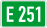 European Road 251 numărul DE.svg