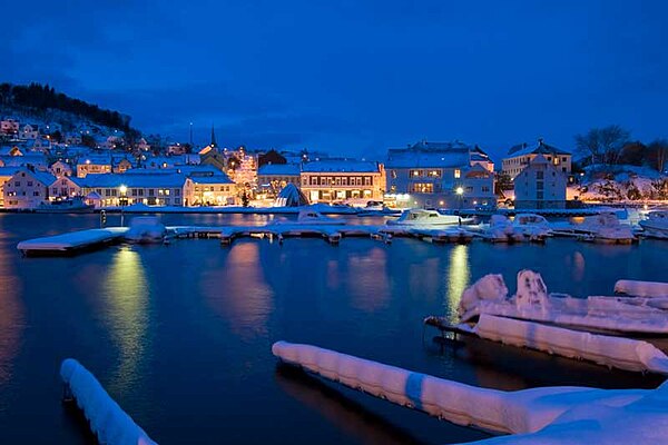 View of the town of Farsund