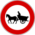 Transito vietato ai veicoli a trazione animale