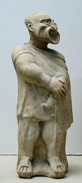 An actor in the mask of a bald man, 2nd century BC