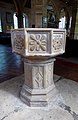 17th century font in Saint Mary's Church at Chiddingstone. [164]