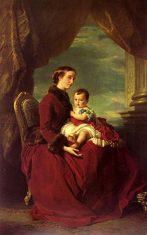 Franz Xavier Winterhalter-The Empress Eugenie Holding Louis Napoleon.jpg