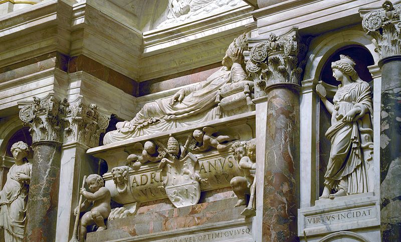 File:Funeral monument of Pope Adrian VI,foreground.jpg