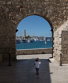 Gabriel at the Castle of Carlo V, Monopoli, Italy