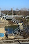 Gasworks footbridge, stairs WL 3rd district