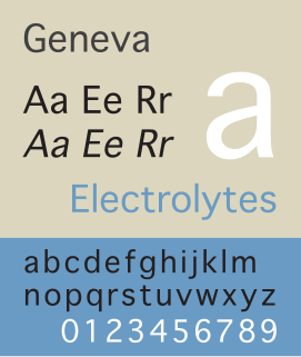 Geneva (typeface) Sans-serif typeface