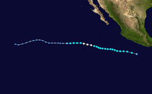Track map of Hurricane Genevieve Genevieve 2008 track.png