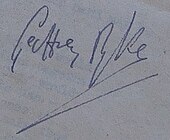 signature de Geoffrey Pyke