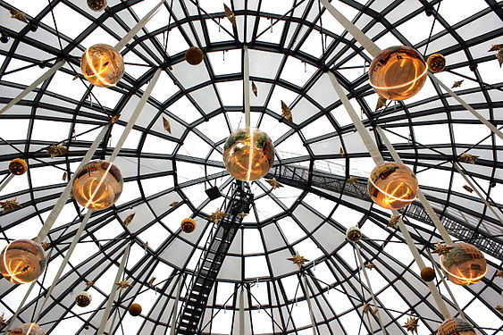 Glass dome Perlacher shopping mall, Munich