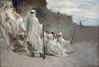 50. Guerriers arabes au repos (Gustave Guillaumet)