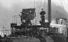 As first mounted on 27-knot destroyers from 1894, here seen on HMS Daring