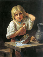 Селянська дівчина (Молоко пролила), (1876), полотно, олія, Томський обласний художній музей