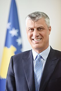 Hashim Thaçi President of Kosovo