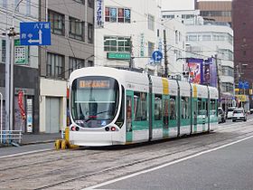 Imagen ilustrativa del tramo del tranvía de Hiroshima