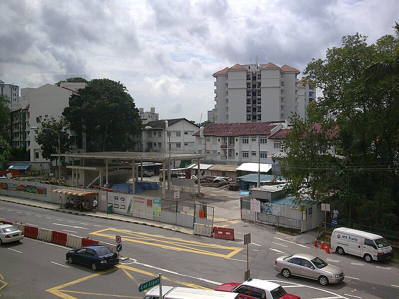 File:Holland Village MRT Station, Singapore, under construction - 20090706.jpg