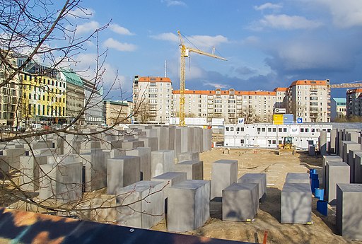 Holocaust-Denkmal im Bau 1