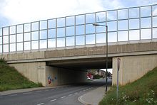 Autobahnbrücke der A 4 in Horrem mit Lärmschutzwänden