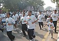Huge crowd of participants in the New Delhi full marathon at Jawahar Lal Nehru Stadium, in New Delhi on February 12, 2006.jpg