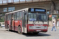 ​ ​ ​ Beige basis met tomaatrode schotplaten en een rood vlak rondom de bussen onder de ramen. Dit was de landelijke huisstijl die ook in andere grote steden gebruikt werd. Deze huisstijl verdween in de jaren 90.