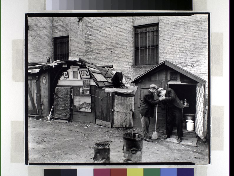 File:Huts and unemployed, West Houston and Mercer Street, Manhattan (NYPL b13668355-482800).tiff