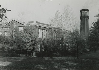 Rear view with smokestack Industrial Arts Building with Smokestack.jpg