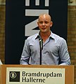 Jakob Engel Schmidt talking at VU's yearly meeting in 2008 in Bramdrupdamhallen in Kolding
