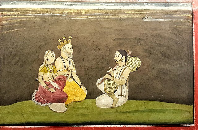 Jayadeva with his parents, by the artist Manaku of Guler