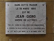 Jean Giono's house in Manosque.JPG