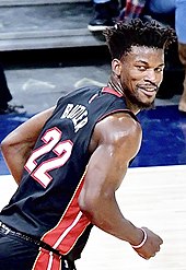 Jimmy Butler led the Heat during deep playoff runs in the early 2020s. Jimmy Butler (cropped).jpg