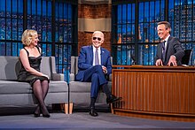 From left to right, Amy Poehler, President Biden and Seth Meyers during the taping of Late Night with Seth Meyers P20240226AS-0657.jpg