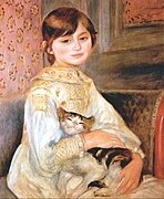 ルノワール Julie Manet with Cat, 1887