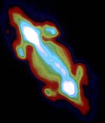 Image of Jupiter and its radiation belts in radio Jupiter.Radio.VLAl.jpg