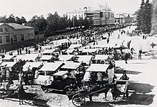 Jyväskylä town square in the early 20th century