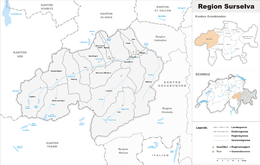 Regione Surselva – Localizzazione