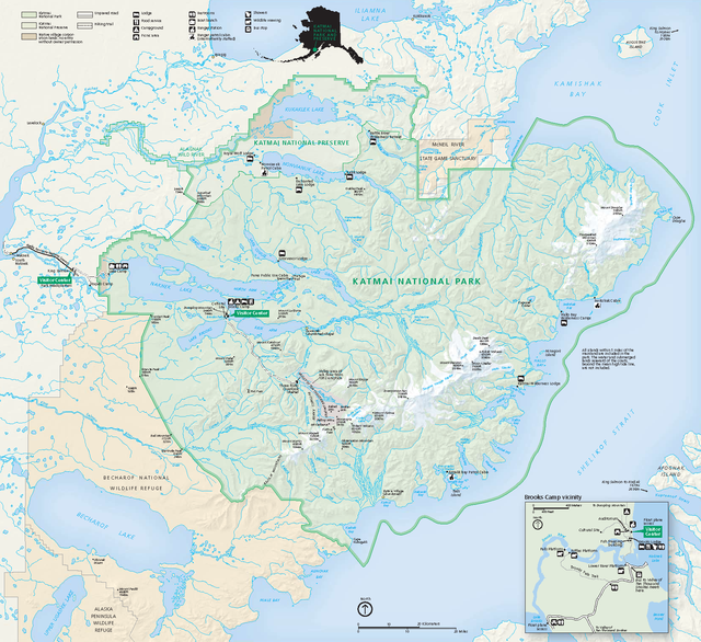 Karte des Katmai-Nationalparks