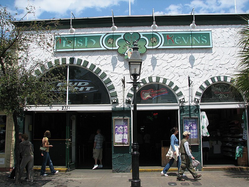 File:Key West, Duvall Street April 2008 - Irish Kevin's.jpg