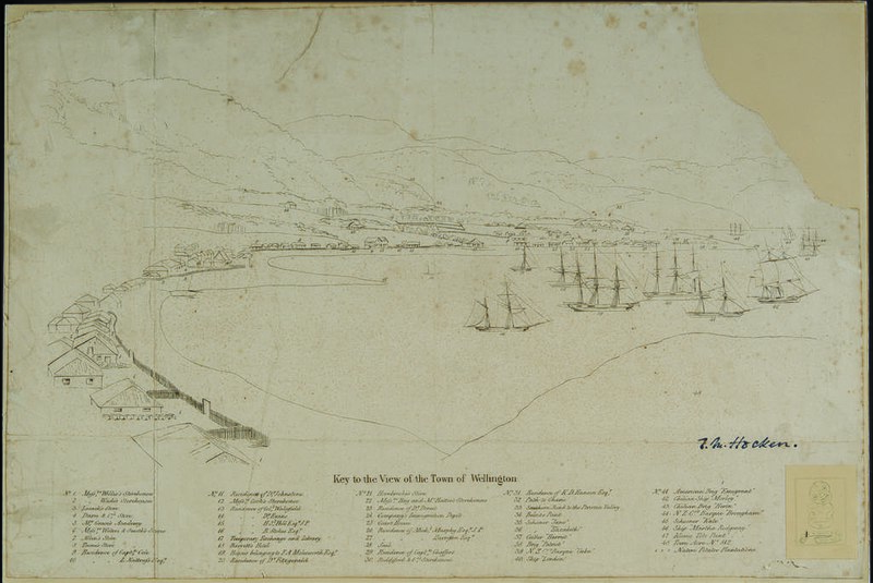 File:Key to the View of the Town of Wellington ( 1880 ) by Charles Heaphy (1820-1881) artist, Thomas Allom (1804-1872) lithographer. 12796c.jpg