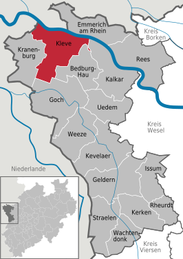 Kaart van Kleef