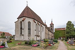 Klosterhof 6, Ehem. Benediktinerklosterkirche, von Nordosten Auhausen 20180831 001