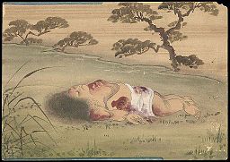 Kusozu; the death of a noble lady and the decay of her body. Wellcome L0070291