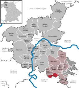 Läget för Lülsfeld i Landkreis Schweinfurt