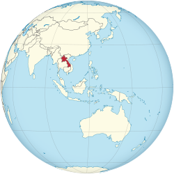 Laos di dunia (berpusat di Asia Tenggara) .svg