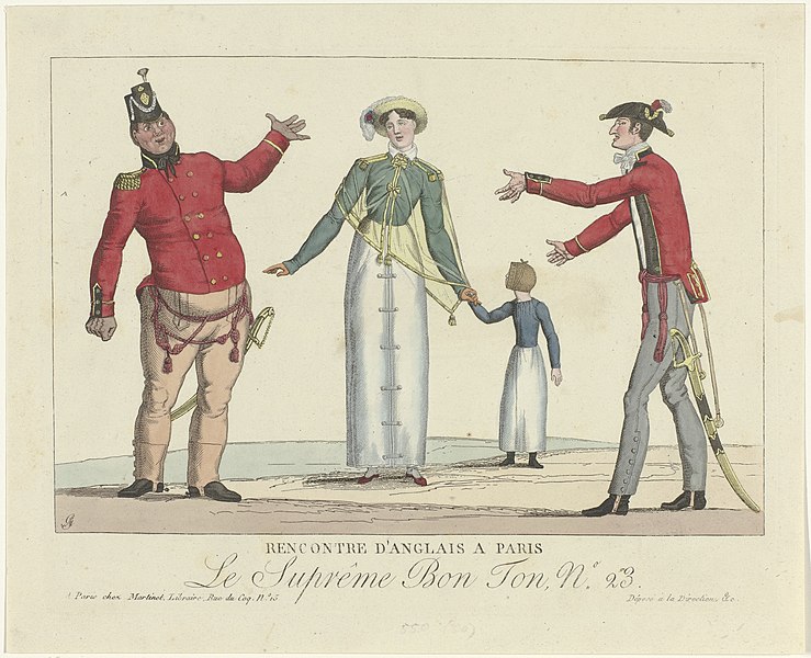 File:Le Suprême Bon Ton, 1800-1815, No. 23 Rencontre d'anglais à Paris, RP-P-1952-173.jpg, RP-P-1952-173.jpg