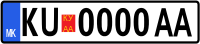 License plate of Kumanovo.svg