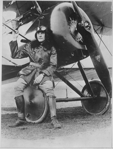 File:Lieutenant Earl Carroll, prominent composer, is now a full-fledged aviator in the U.S. Service. He is shown beside... - NARA - 533718.tif