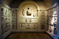 Limestone funerary reliefs from Palmyra, Syria. On display at the Museum of Archaeology, Istanbul.jpg