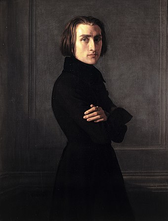 Portrait of Liszt by Henri Lehmann (1839)