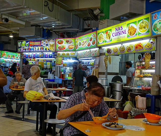 Little India Singapore, Imbiß bei einem "hawker" in Tekka Centre