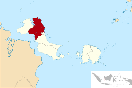 Peta genah Kabupatén Bangka ring Kepuloan Bangka Belitung